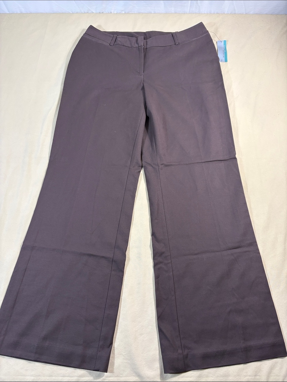 Worthington NWT Brown Leaf Curvy Fit Trouser Leg Career Dress Pants Size 12